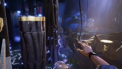 Parkour über dem elektrischen Boden