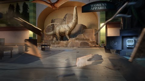 Dinosaurier-Ausstellung bei den Souvenirläden