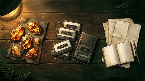 Ambre, cassettes et notes · illustration des types à collecter